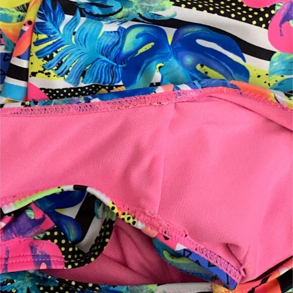 Wonder Nation Girls one Piece Floral Swimming Suit-Multicolor-Size 10/12-GUC - Picture 5 of 5